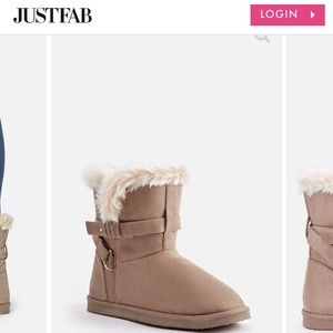 JustFab Covina Fuzzies, TAUPE - Booties
